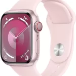 “Apple Watch Series 9 – Midnight Aluminum Case with Midnight Sport Band, 41mm, Cycle Tracking, Activity Tracker, GPS, Voice Control, Heart Rate Monitor”
