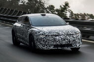 AUDI E5 Sportback camo front quarter tracking