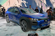 Subaru Trailseeker NY motor show stand front quarter Subaru Trailseeker NY motor show stand front quarter