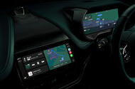 Aston Martin Apple Carplay maps on both screens