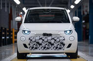 2026 Fiat 500 Hybrid prototype in factory front
