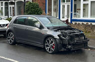 VW Golf GTI stripped of front end parts