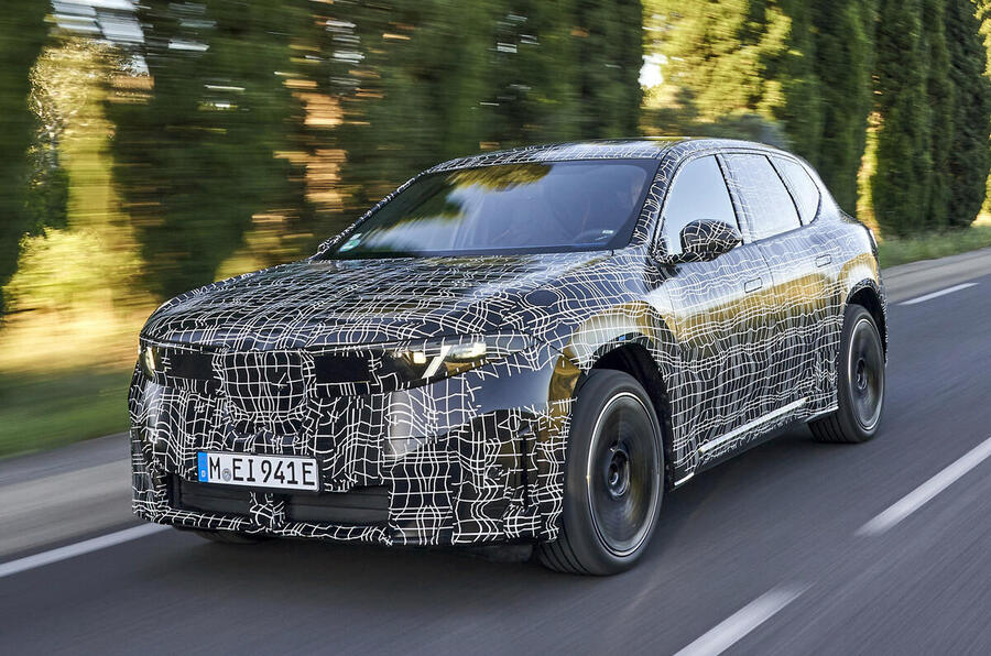 BMW iX3 prototype driving
