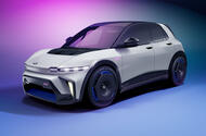 Autocar render small Subaru EV front quarter static