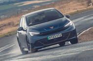 Cupra Born front quarter tracking Cupra Born front quarter tracking