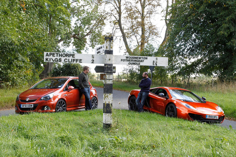 Vauxhall Corsa VXR Nurburgring and Mclaren MP4-12C