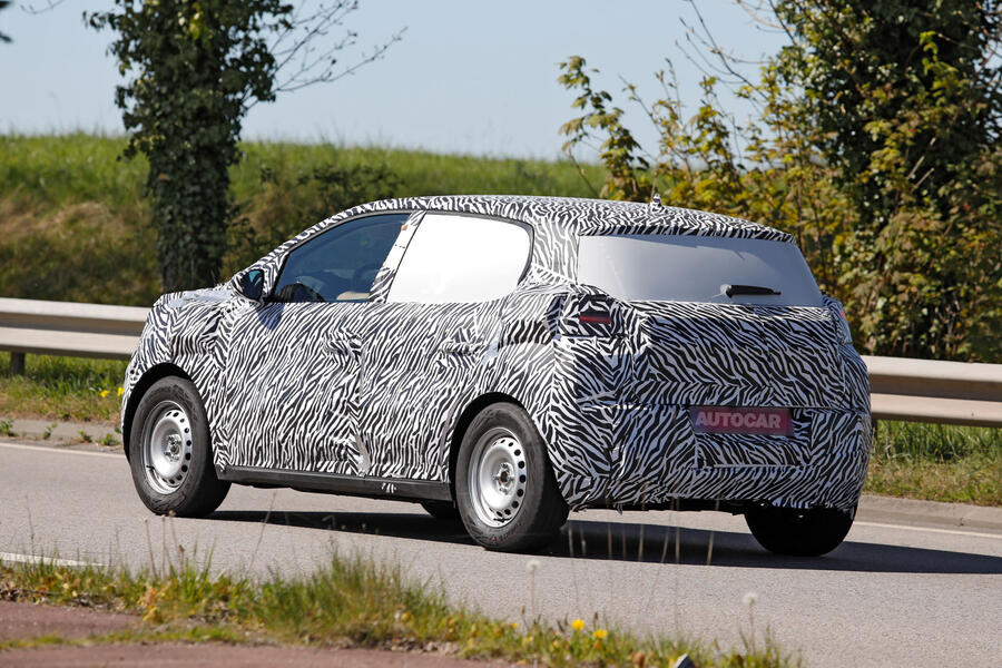 Dacia city EV in camo - rear quarter
