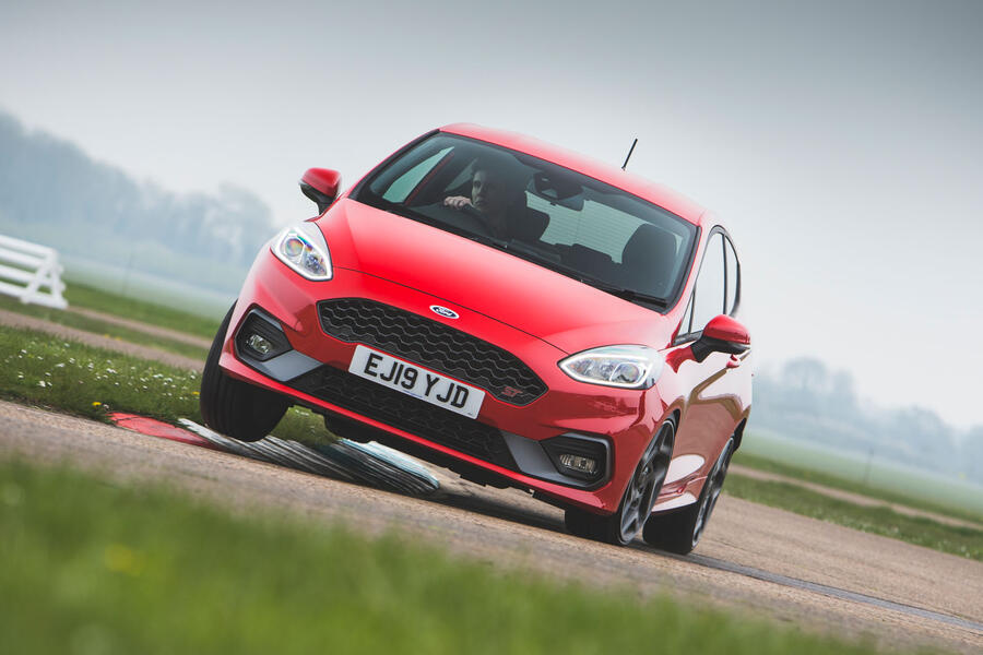 Ford Fiesta ST hard cornering on track