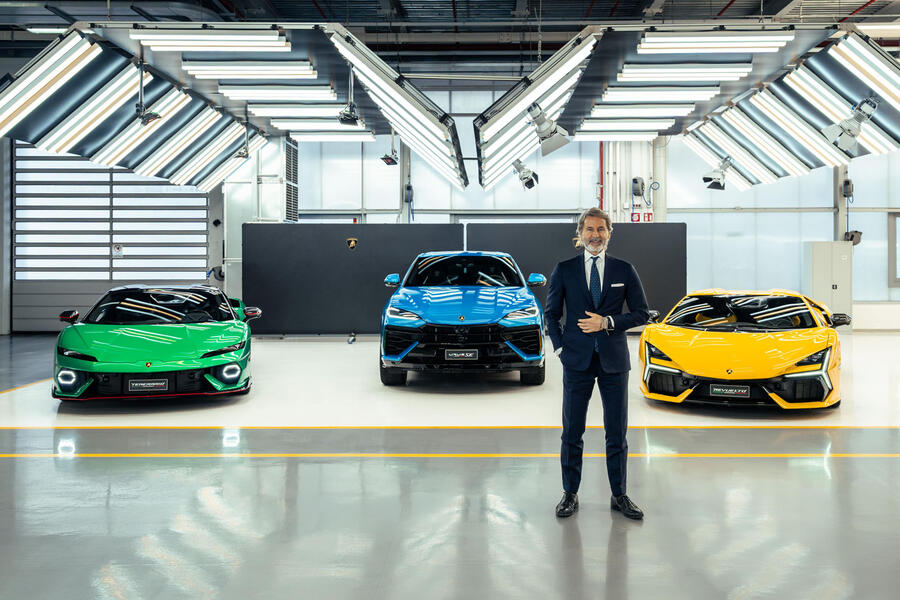 Stephan Winkelmann with Lamborghini range