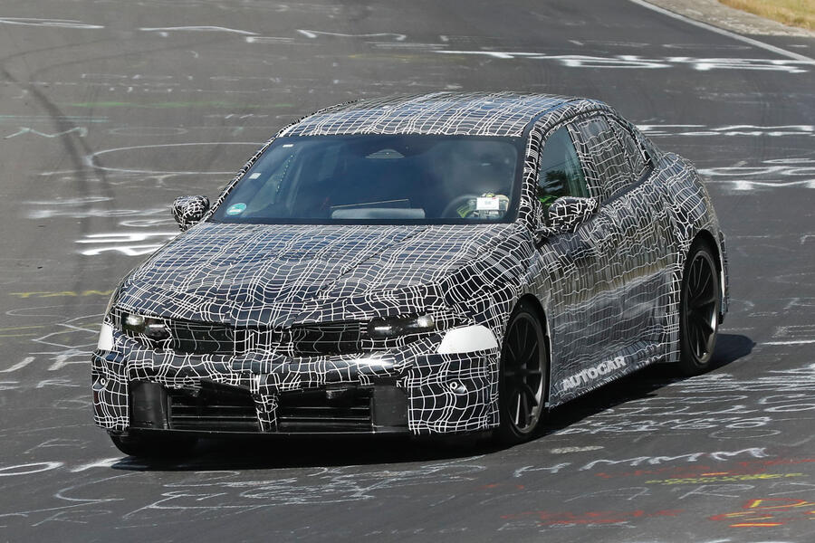 BMW M3 electric prototype testing at the Nurburgring