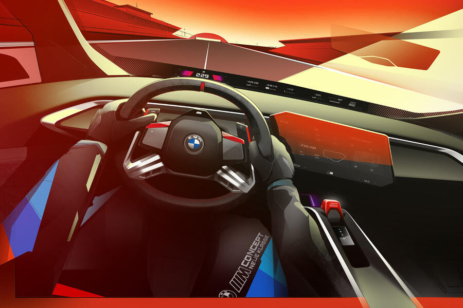 BMW M Concept Neue Klasse concept sketch – driving