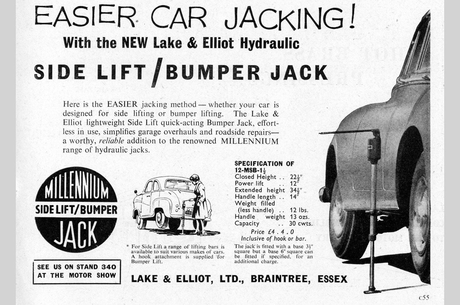 Lake & Elliott hydraulic jack