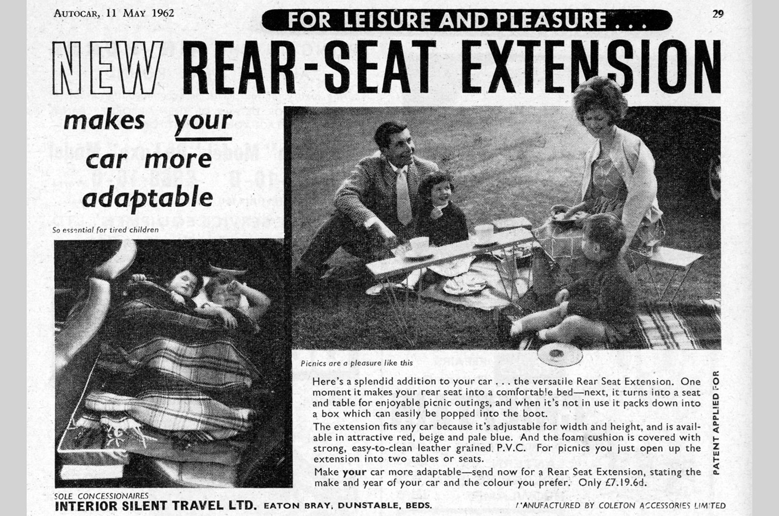 Rear seat extension