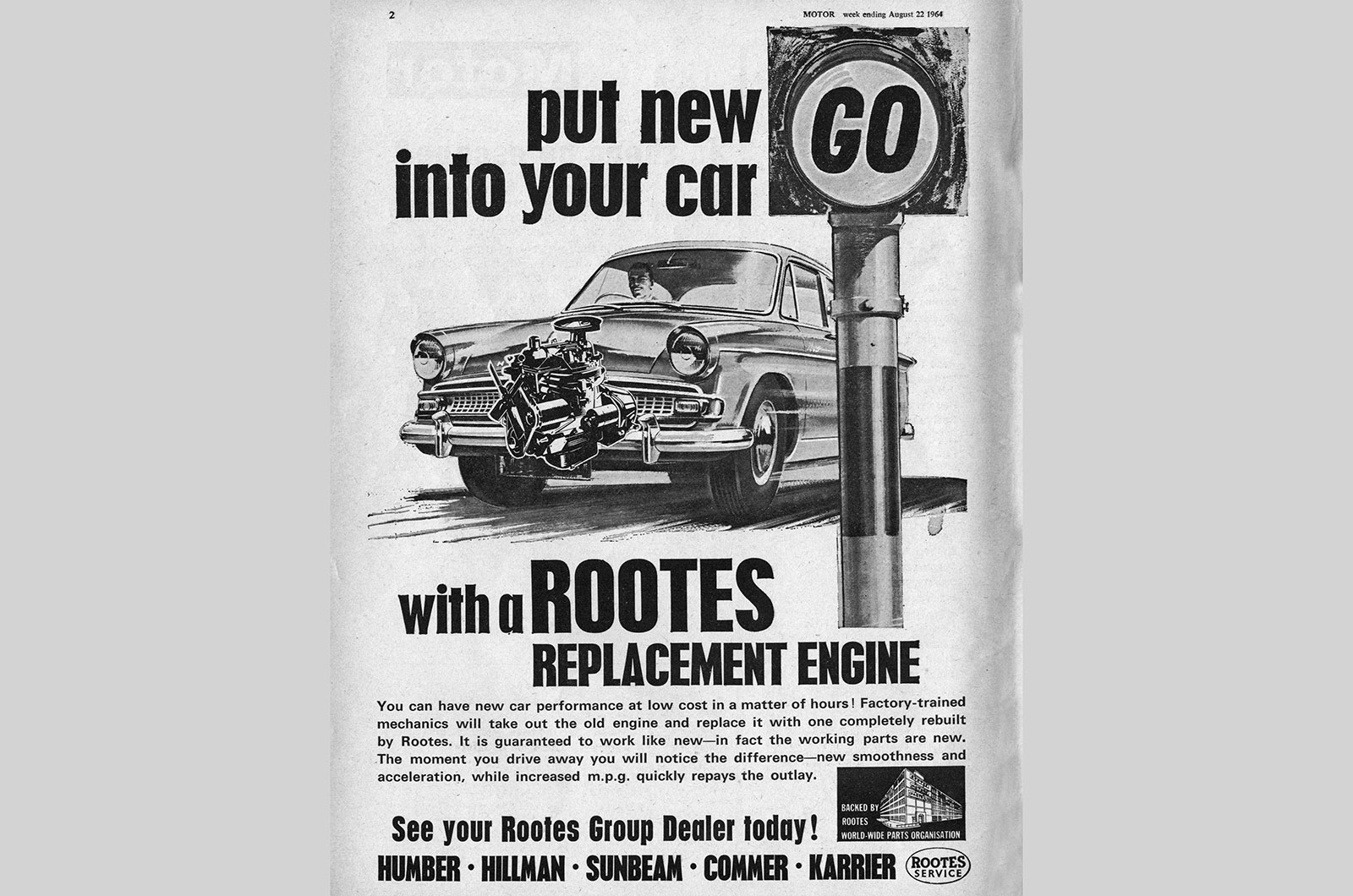 Rootes replacement engine
