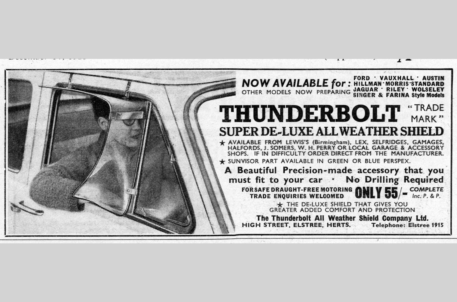 Thunderbolt window deflector