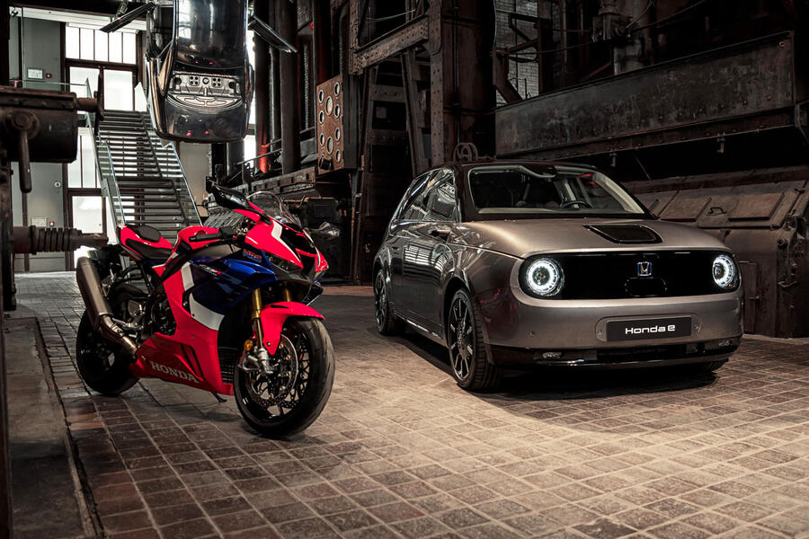 Honda Fireblade with Honda E