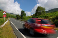 Car on B-road