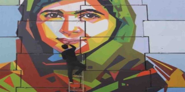 Malala honored with mural painting in India honored