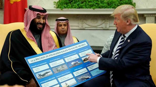 Trump at his retail best as he and Crown Prince sign $1 billion arms deal Crown Prince