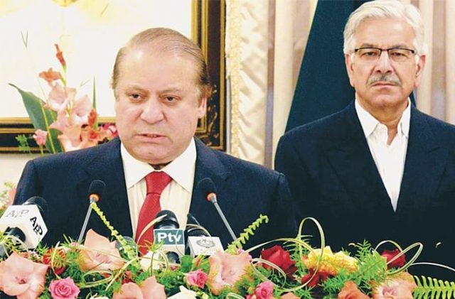 PML-N under attack: Ink attack at Khawaja Asif, shoe attack at Nawaz Ink