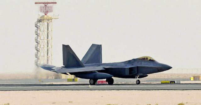 US shows hostility F-22 Fighter jets deployed to indimidate Iran Iran