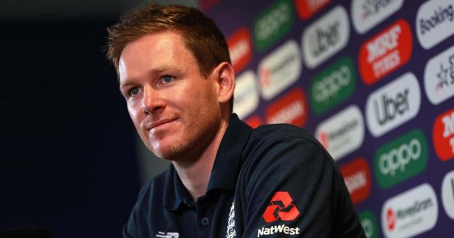 Eoin Morgan plays cricket with an Afghan family at local park Morgan