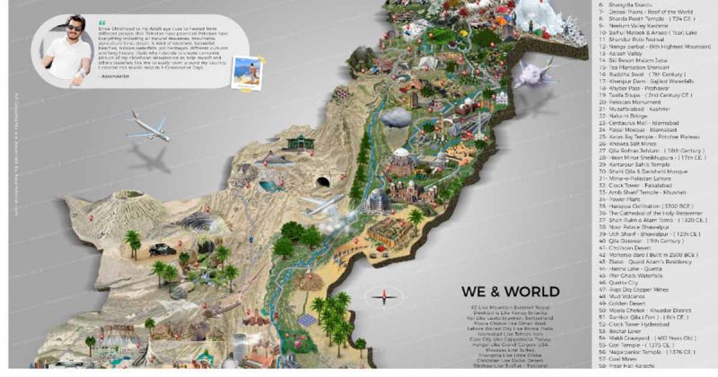 Pakistan Fun Tourist Attraction Map That Makes Finding Places To Visit in Pakistan a ...