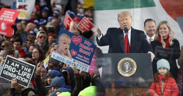 Trump attends anti-abortion rally as Democrats wrap impeachment case Trump
