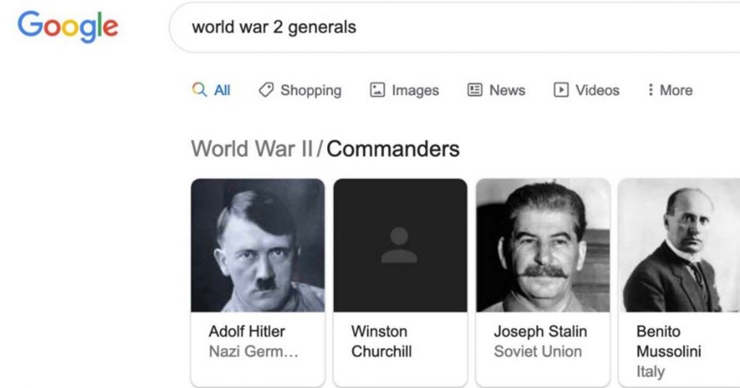 Churchill’s photo disappeared from Google