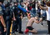 US Protesters police clash