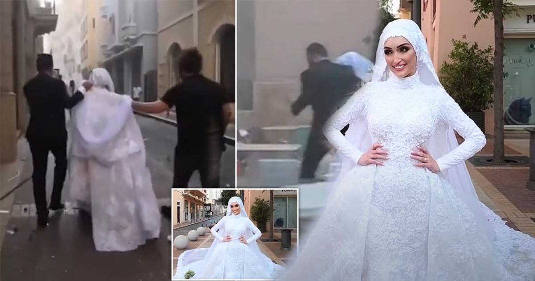 Isra bride Beirut explosions