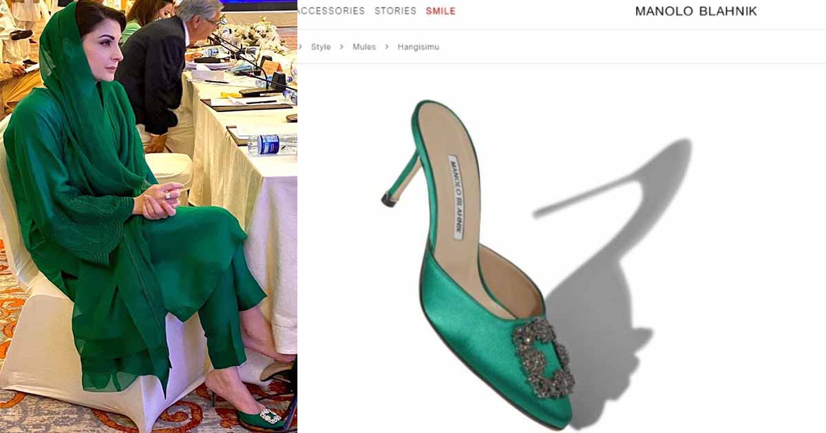 manolo blahnik green shoes