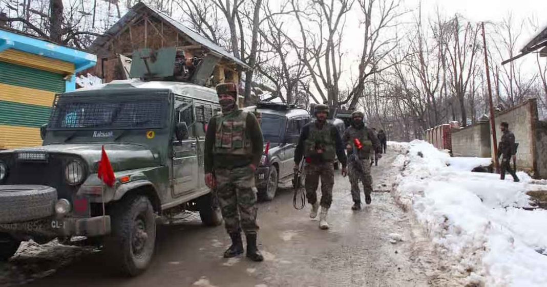 Army officer planting weapons