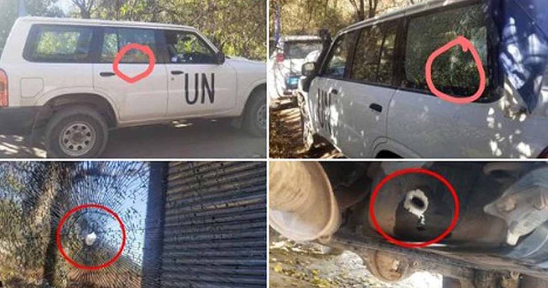 Indian target UN vehicle