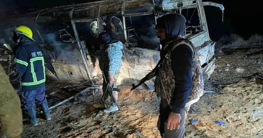 IS attacks a bus in Syria
