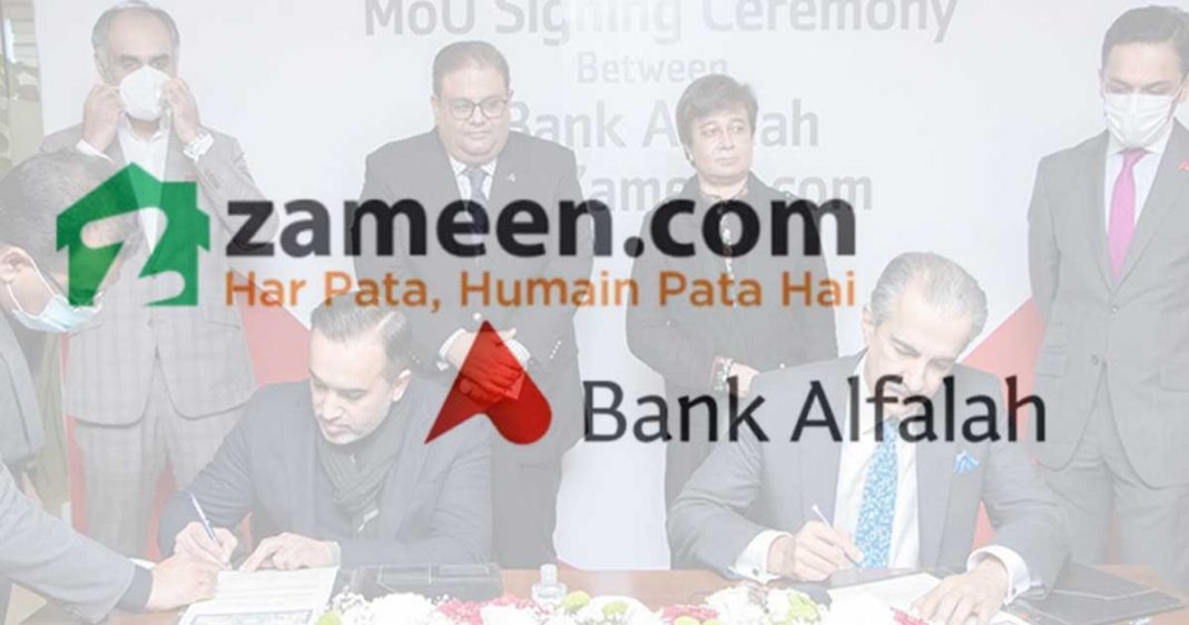 Zameen.com and Bank Alfalah sign an MoU