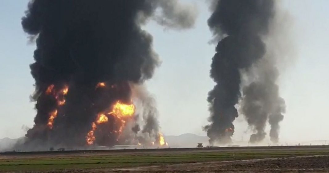 Fire erupts at Afghanistan-Iran border