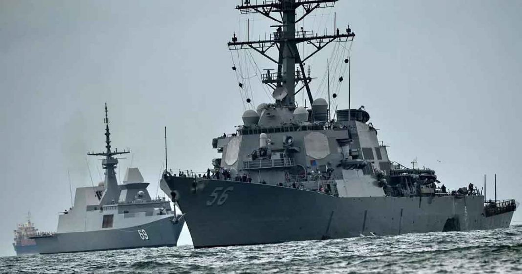 US warship Taiwan Strait