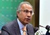 Pakistan's Finance Minister talking to media