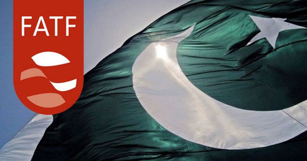 Pakistan flag with FATF logo
