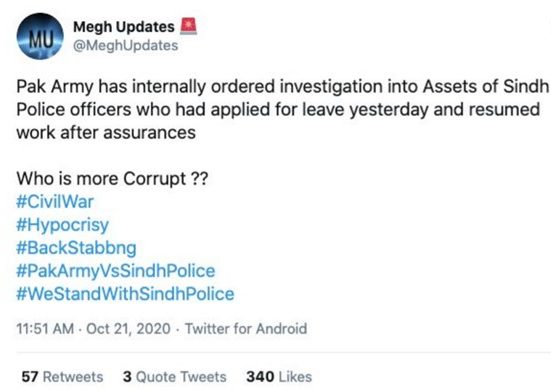 India Disinformation Last October Mogh Updates