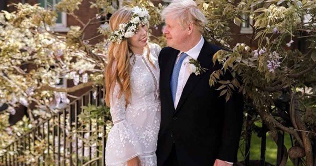 Johnson weds fiancee