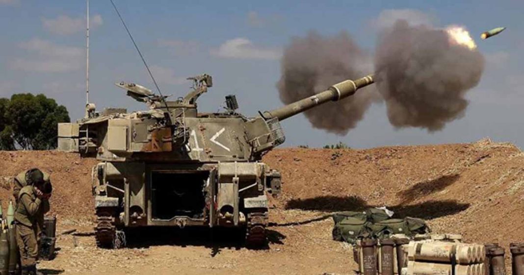 Israeli army fires artillery