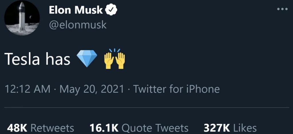 Elon Musk diamond hands
