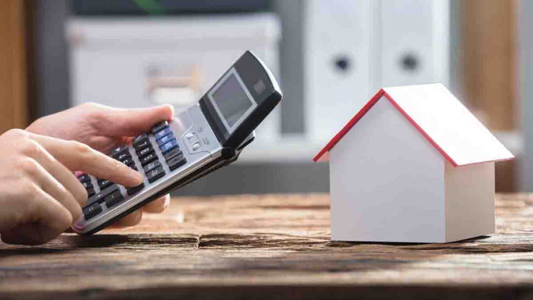 Real Estate Association of Pakistan (shows a person with a calculator with a miniature house on the kitchen table)