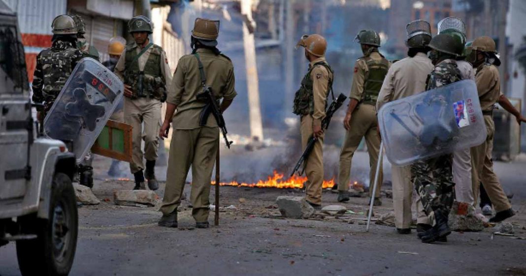 Shows image of brutalities in Kashmir