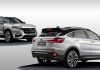 Shows two crossover SUVs named Honda Vezel standing beside each other, one showing front and the other, the back