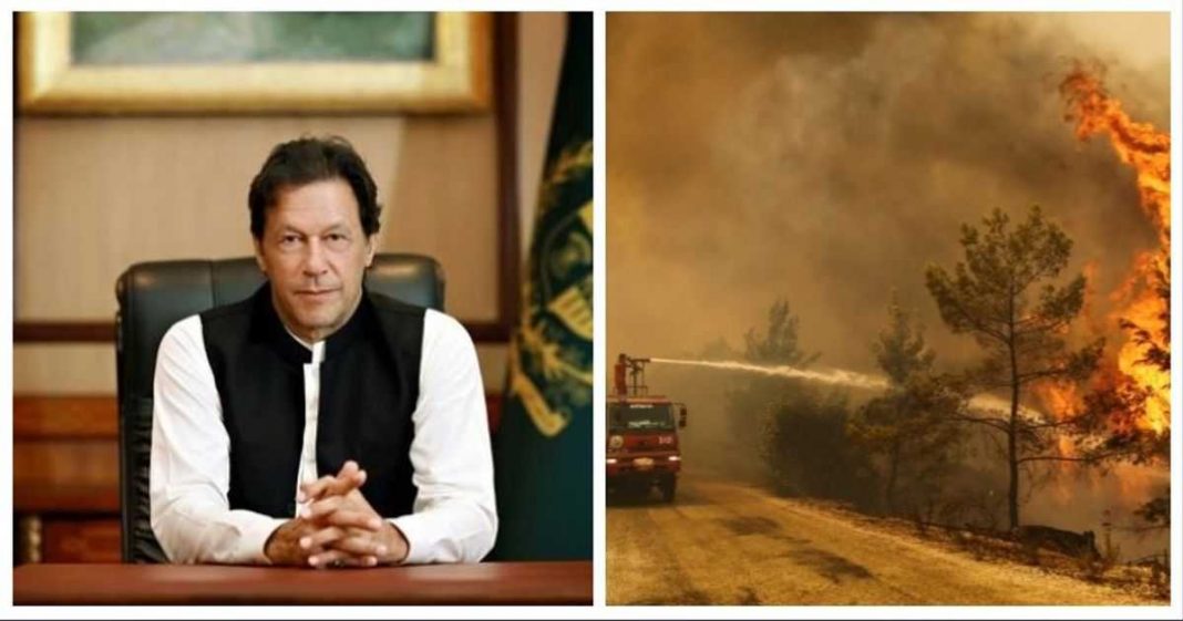 PM Khan Turkey wildfires