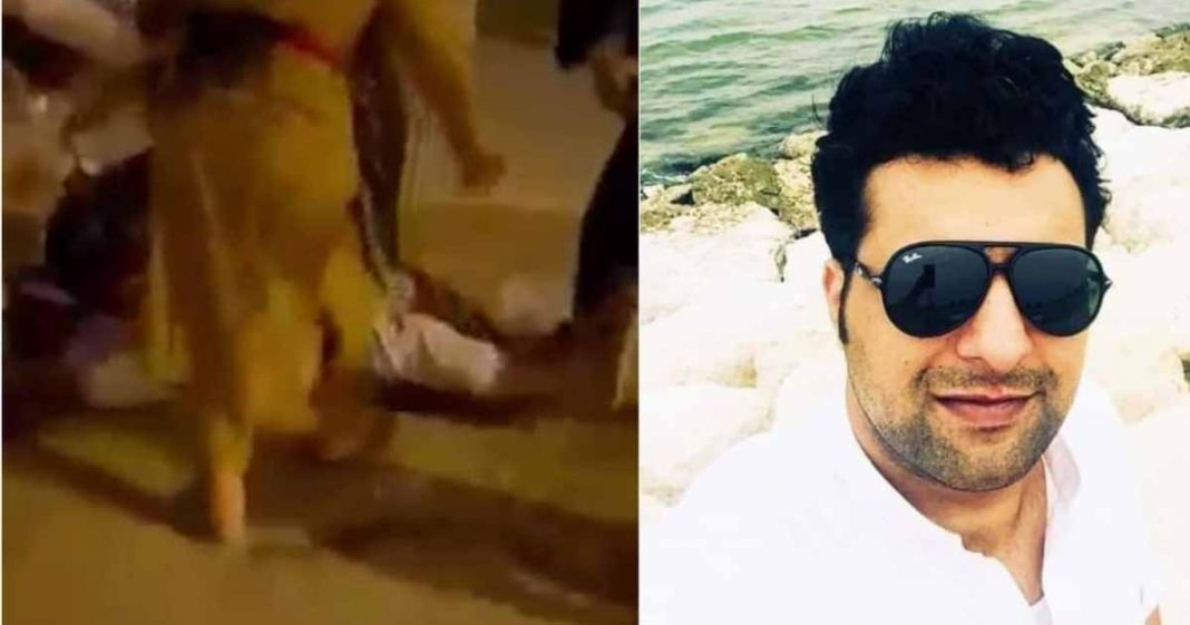 Pakistani being assaulted