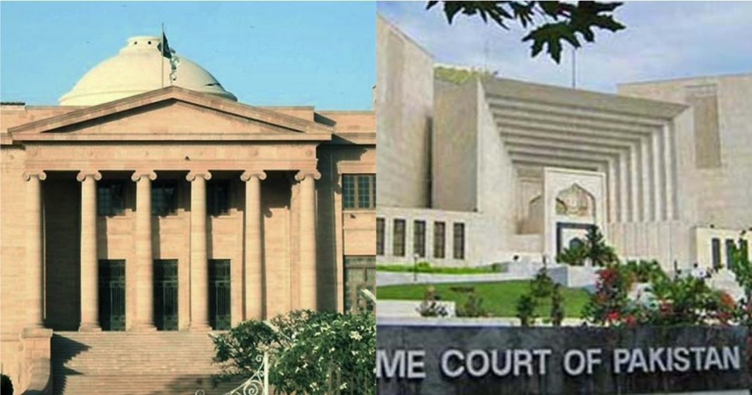 Shows Supreme Court and Sindh High Court